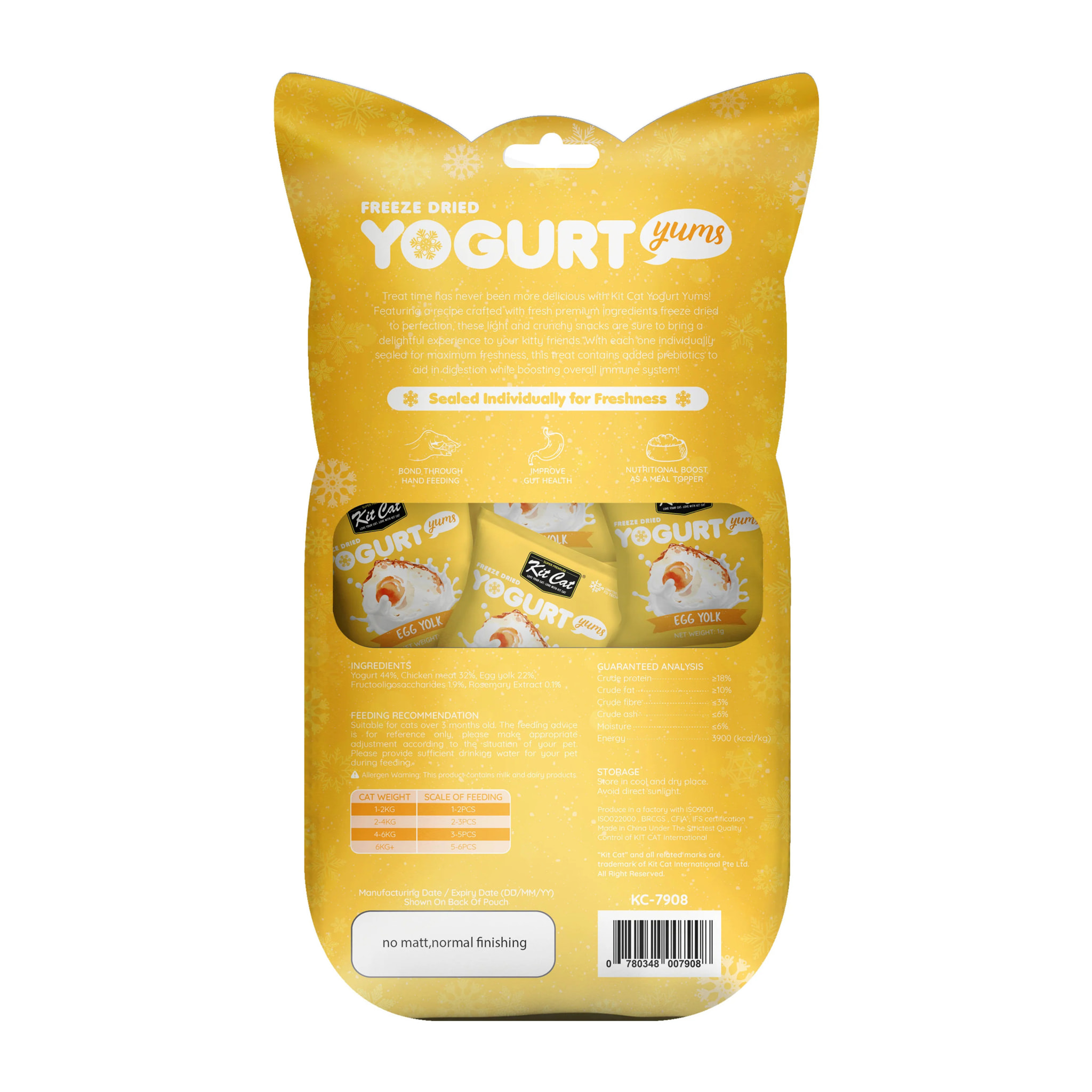 Kit Cat Yogurt Yums Liofilizado Yema de Huevo 10g (10 unidades)