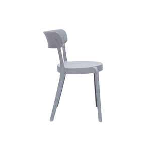 Chaises design gris clair empilables intérieur - extérieur (lot de 2) RIOS