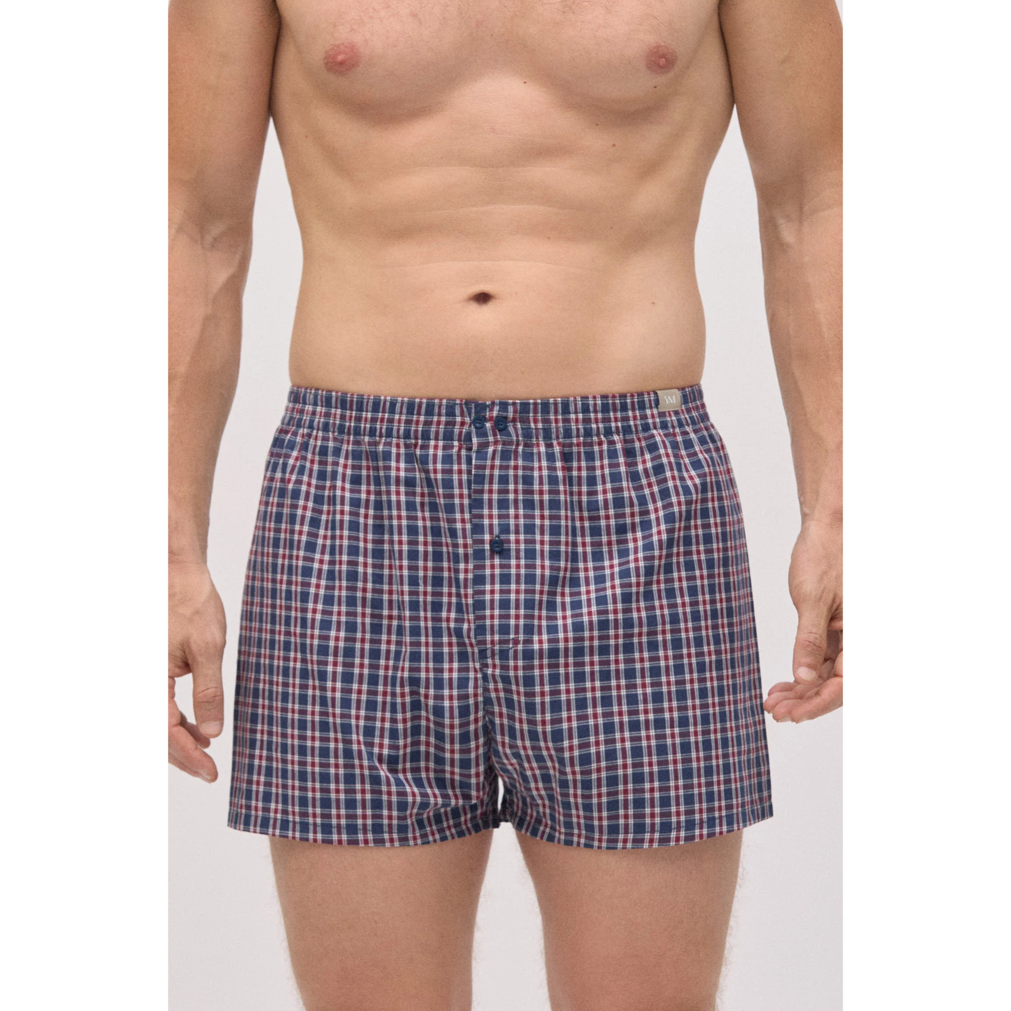 Apertura in tessuto boxer con stampa a quadri