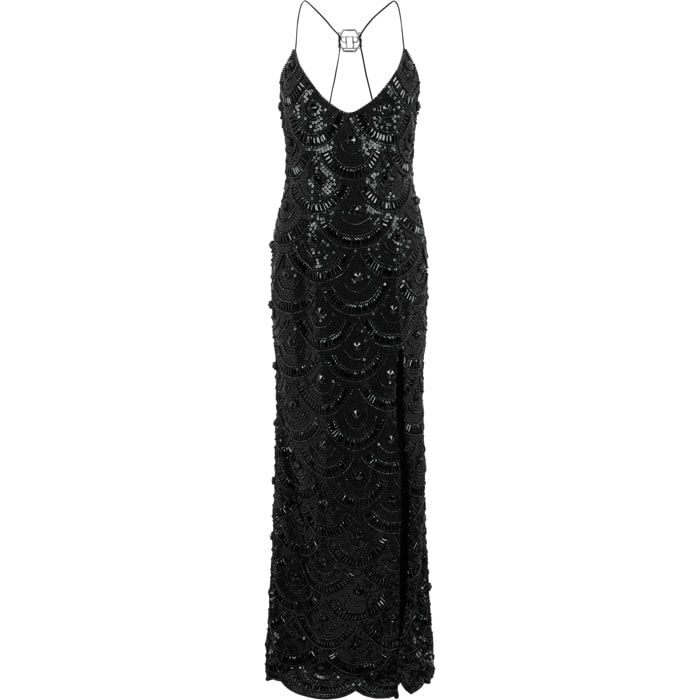 PHILIPP PLEIN Maxi Dress Shiny Waves