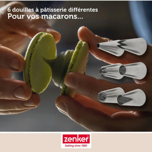 Lot de 6 douilles à pâtisserie en inox grand modèle Zenker Smart Pastry