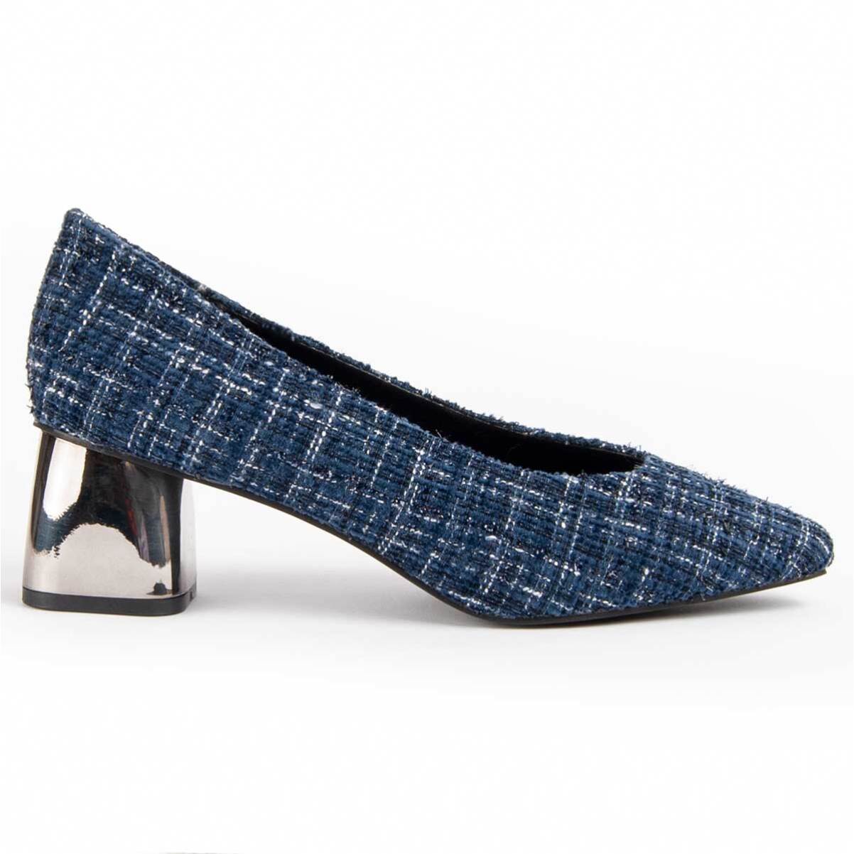 Zapato De Tacón - Azul - Altura: 5 Cm