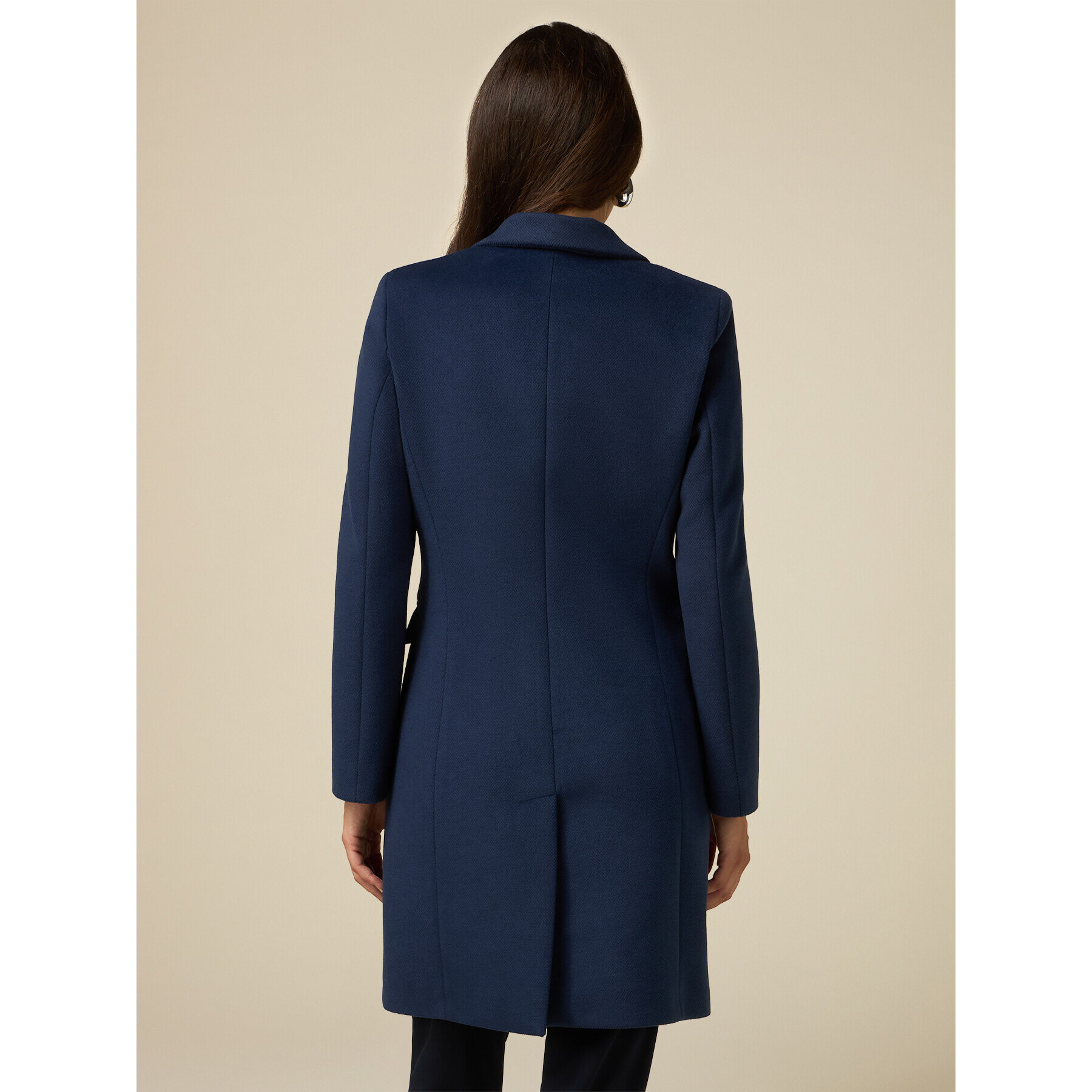 Oltre - Cappotto monopetto con tasche - Blu