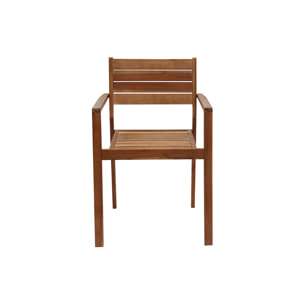 Fauteuils de jardin empilables en bois massif (lot de 2) CANOPEE
