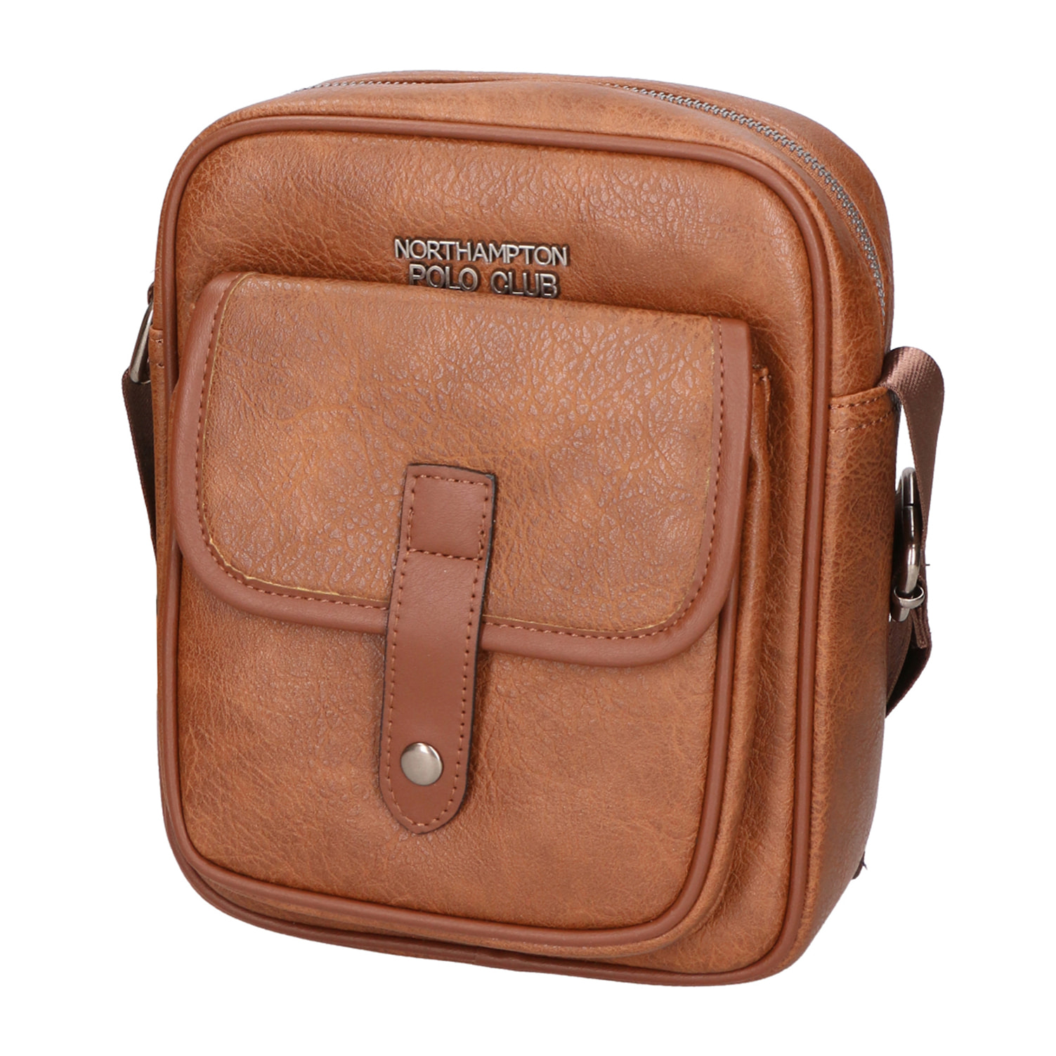 Borsa a tracolla da Uomo in Ecopelle Prodotto Vegano 19,5x23,5x6,5 cm