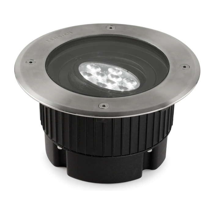 LEDS C4 Empotrable de suelo IP65-IP67 Gea Power LED Round ø180mm LED 22 Blanco cálido - 3000K ON-OFF Acero inoxidable AISI 316 1101lm