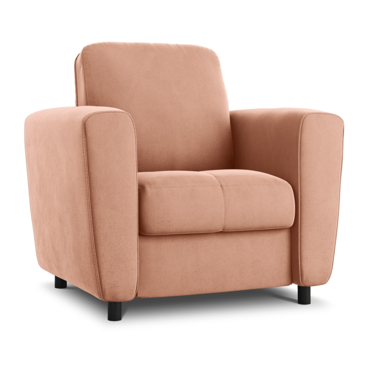 Fauteuil "Audra" en velours rose