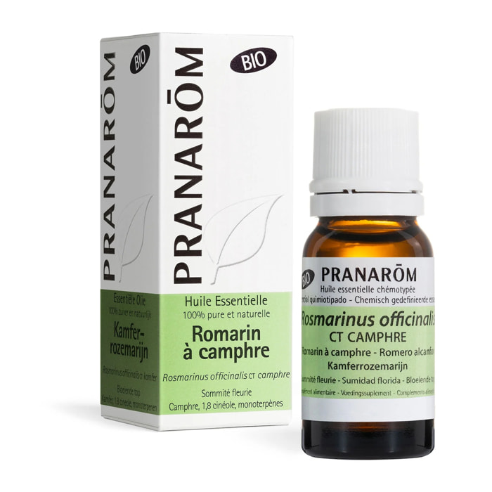 Pranarom - Huile Essentielle de Romarin à camphre - Bio - 10 ml