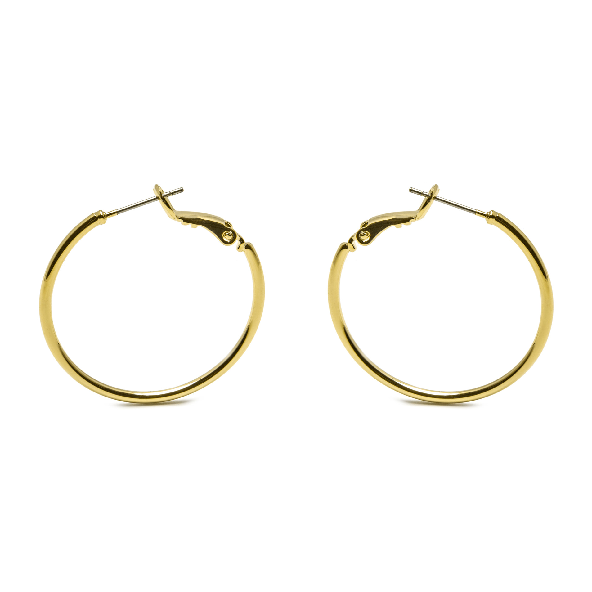 Pendientes de 30mm de diámetro acabado oro amarillo de 18k