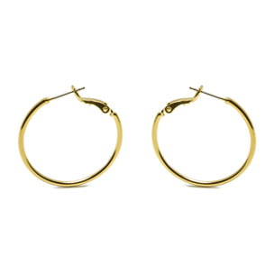 Pendientes de 30mm de diámetro acabado oro amarillo de 18k