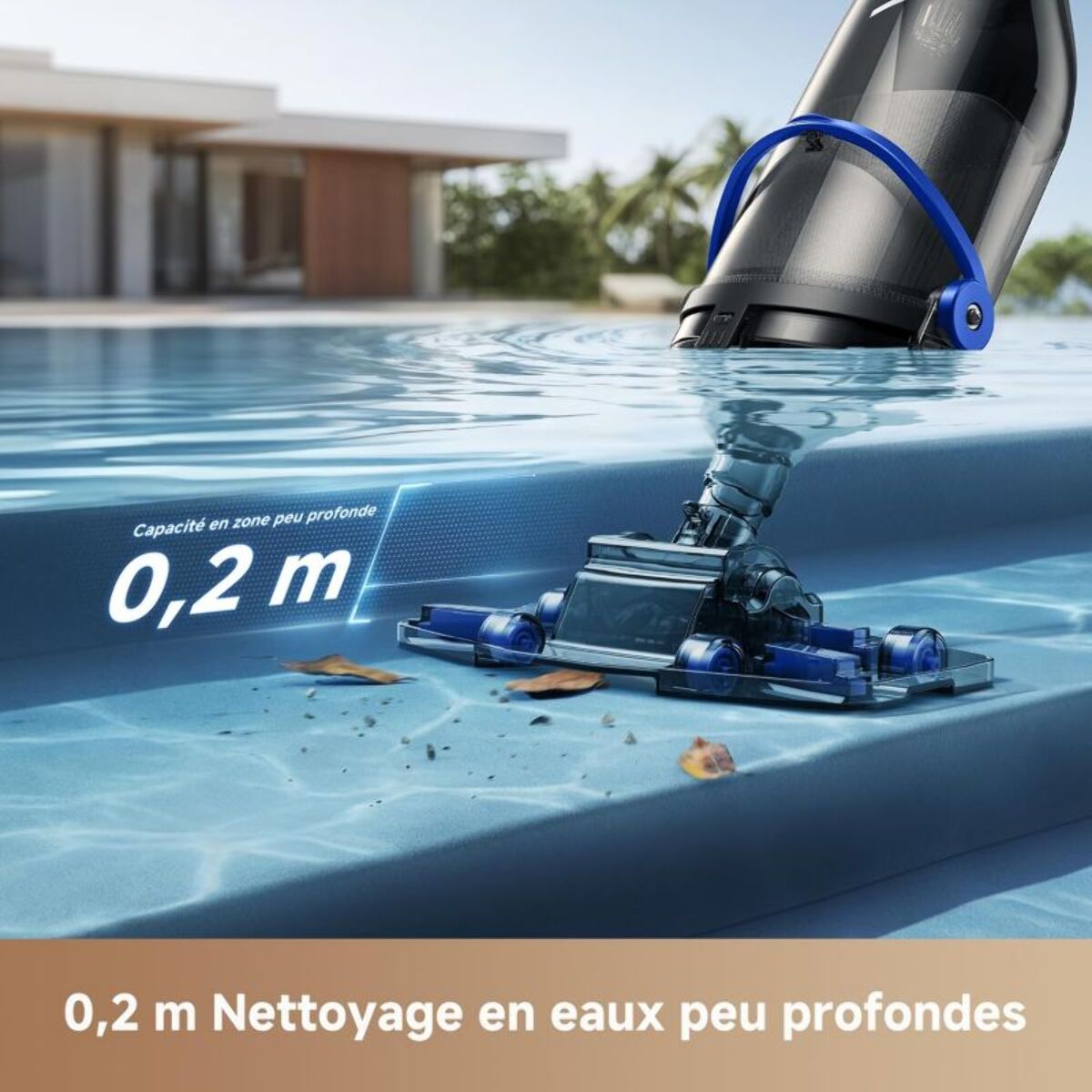 Aspirateur de piscine MOVA Handler V10 jusqu'à 3 m de profondeur de nettoyage