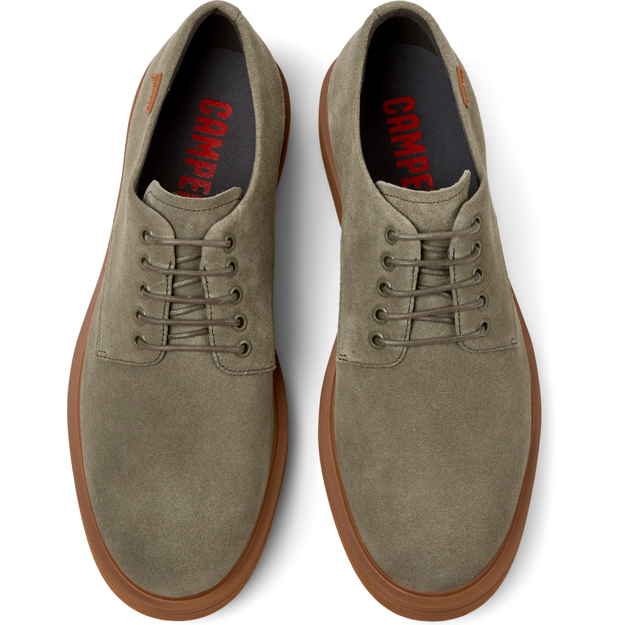 Scarpe stringate - CAMPER Norman - Verde - Pelle scamosciata