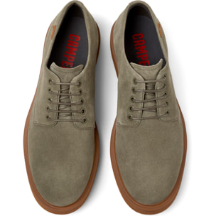 Scarpe stringate - CAMPER Norman - Verde - Pelle scamosciata