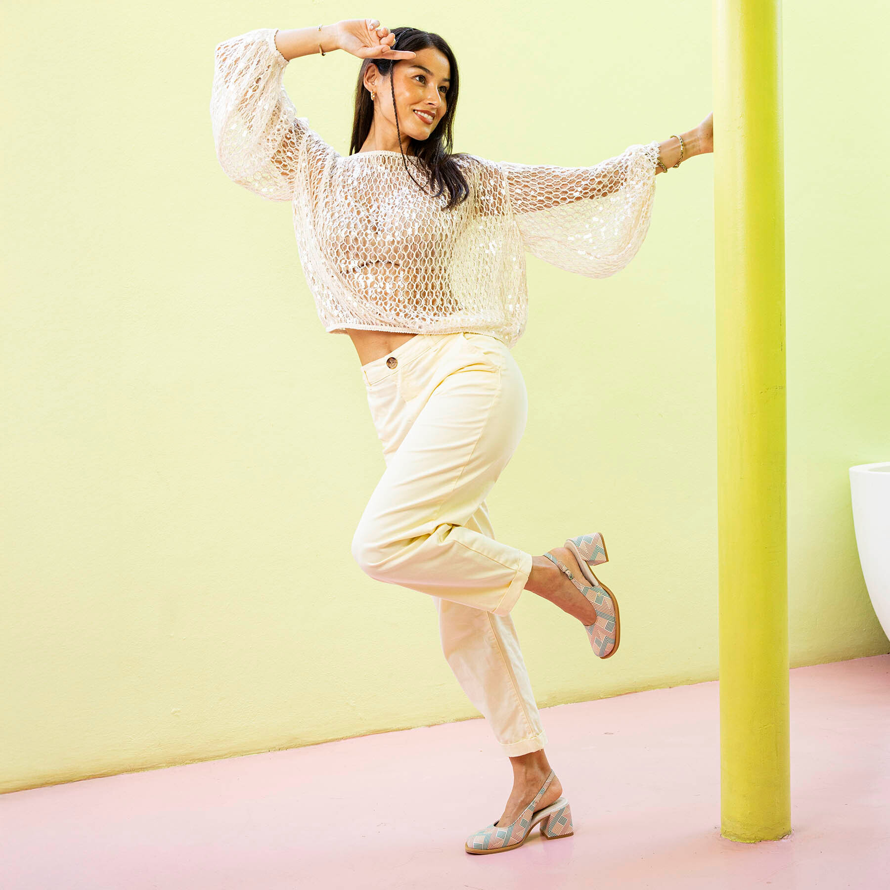 Sandalias con tacón 2012S SNAKE WHITE / VERONA color White