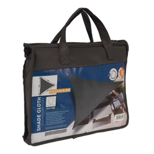 Well Home Sombrilla Triángulo de Sombra en Poliéster Gris Oscuro 36x36x36cm con UPF 50+ y Accesorios de Calidad