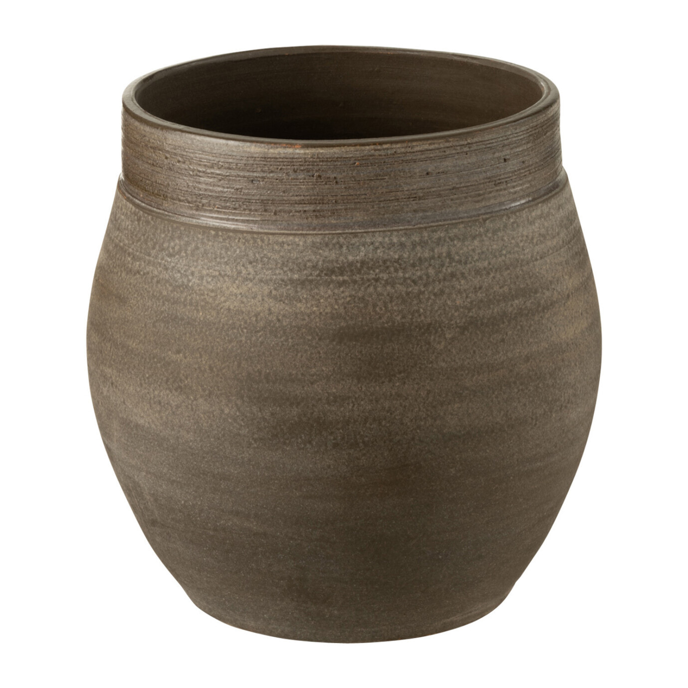 J-Line cache-pot Gio - céramique - marron - medium - Ø 25 cm