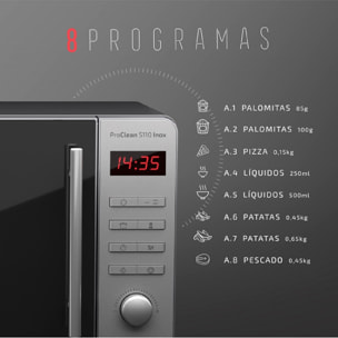 Cecotec Micro-ondes de 20 L avec grill ProClean 5110 Inox