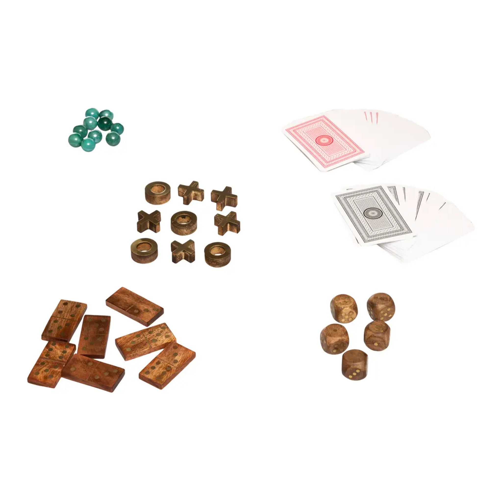 Multi-jeu Inès 23x23cm manguier et marbre