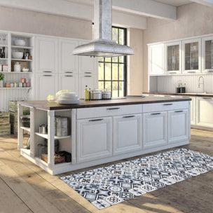 Tapis de cuisine en PVC motif floral LOKO