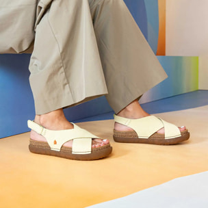 Sandalias 1710S SILK SUEDE CREAM/ RHODES color Cream