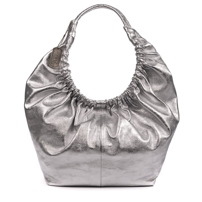 Arzignano bolso de hombro piel auténtica laminada asa grande acolchada