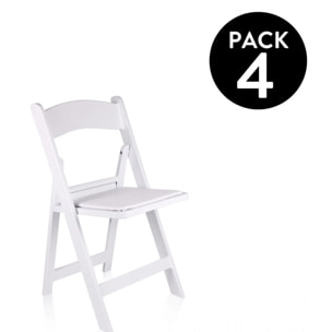 Pack 4 sillas plegables Pleggo Blanco