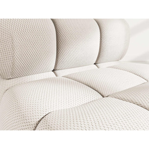 Ruby - module d'assise en velours texturé - Beige