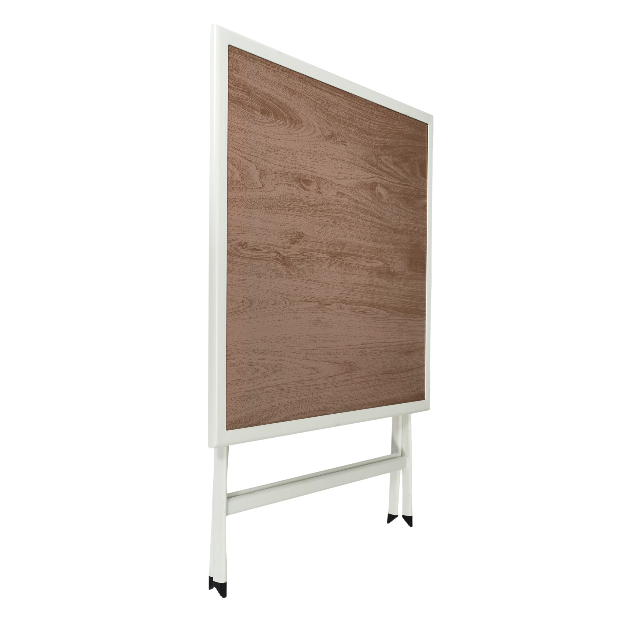Table Metal Blanc Effet Bois Barcelone 70x70 M1