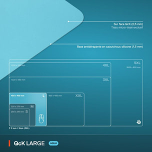 Tapis de souris STEELSERIES QcK L Aqua