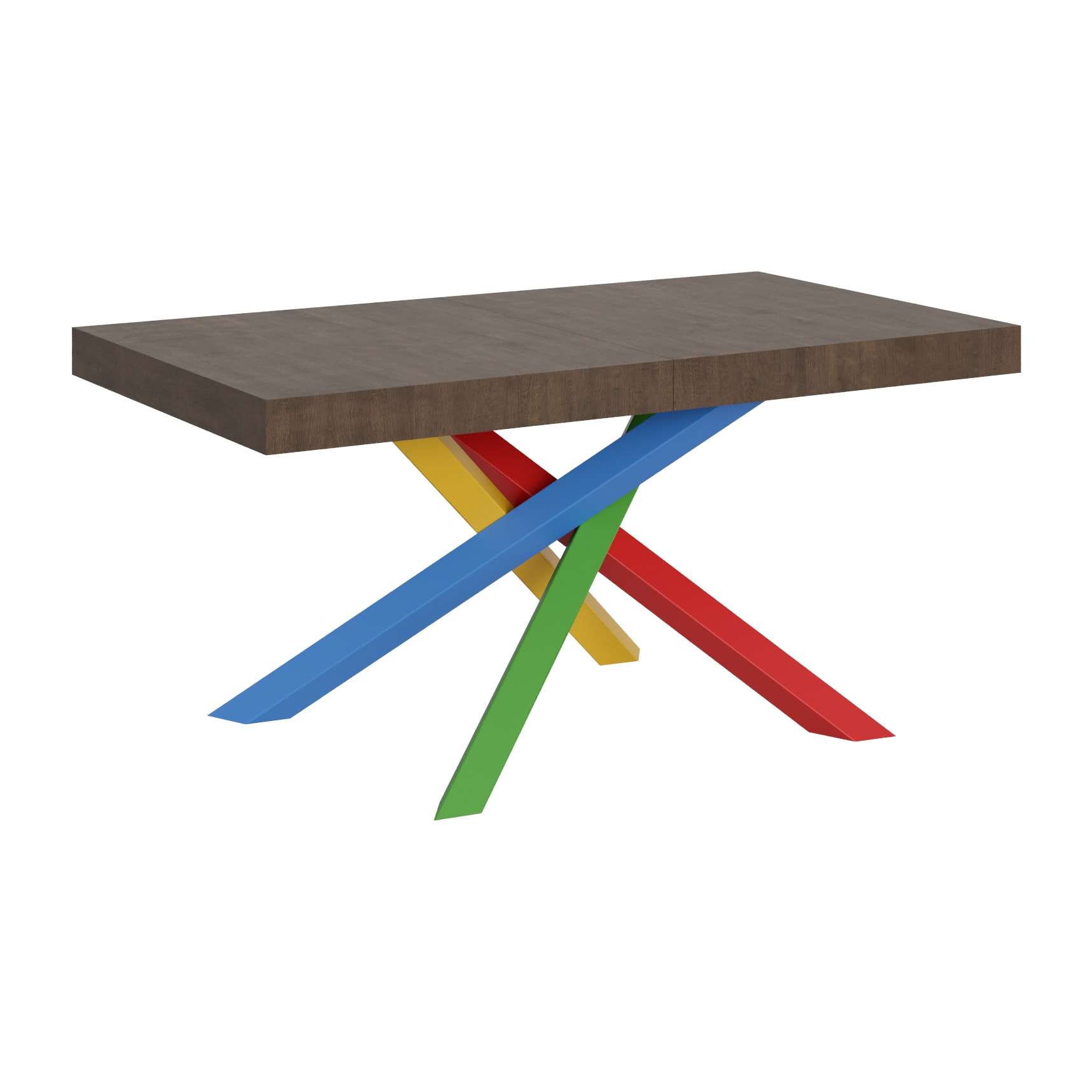 Table extensible 90x160/420 cm Volantis Noyer cadre 4/B