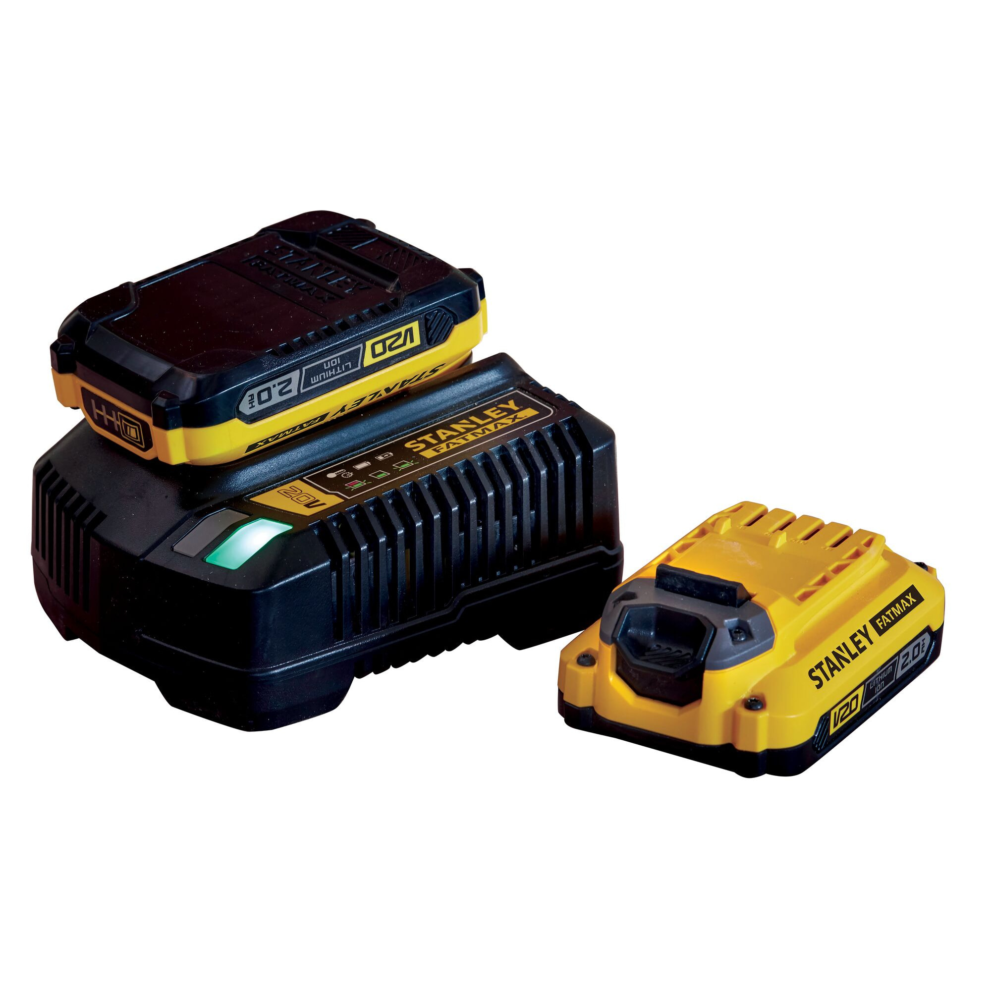 Batteries LITHIUM-ION et Chargeur, Kit 2 Batteries 18V 2AH et Chargeur 18V 2Ah - Gamme FATMAX V20 SFMCB12D2-QW