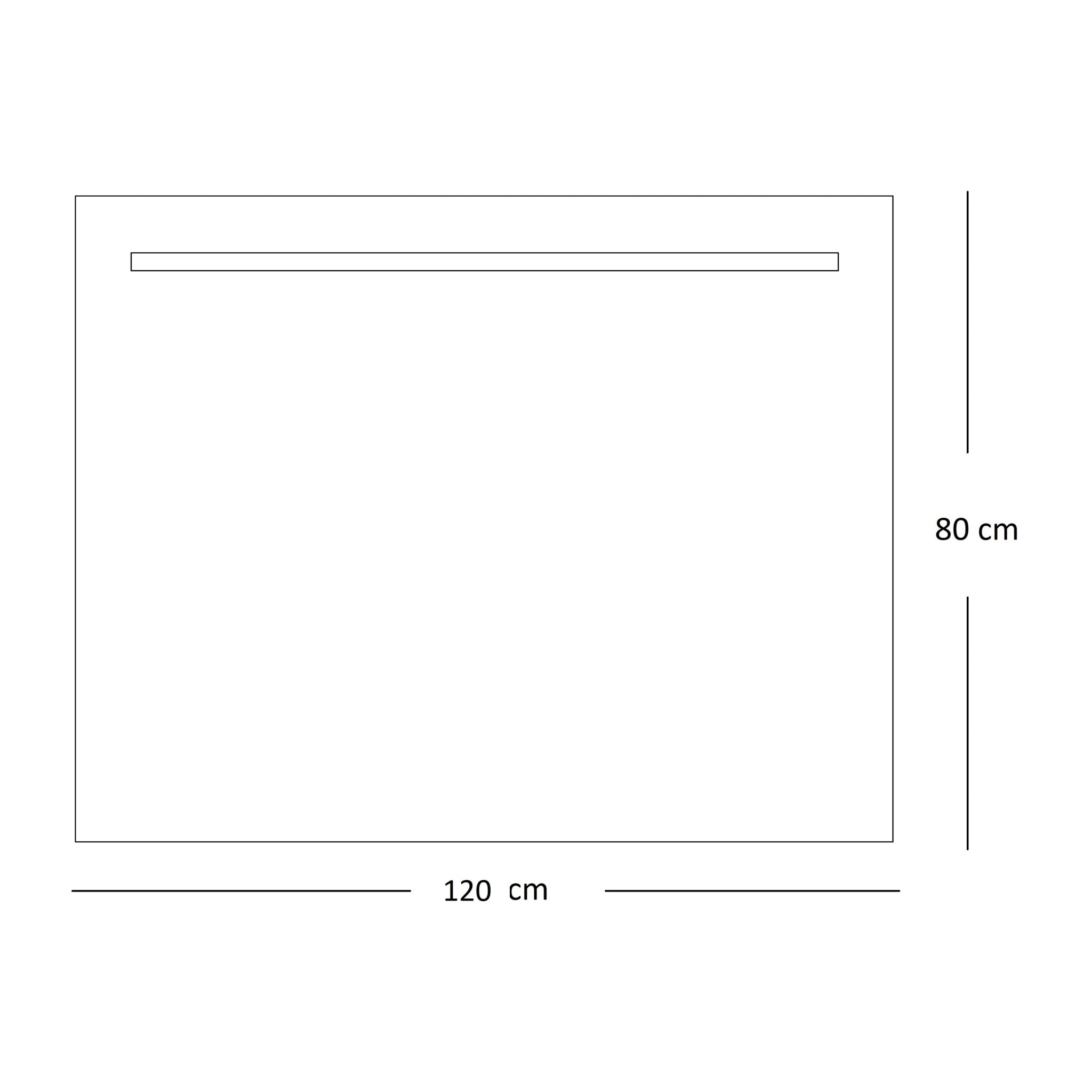 Miroir de salle de bain Lumiére led horizontal Alday, 120x80cm