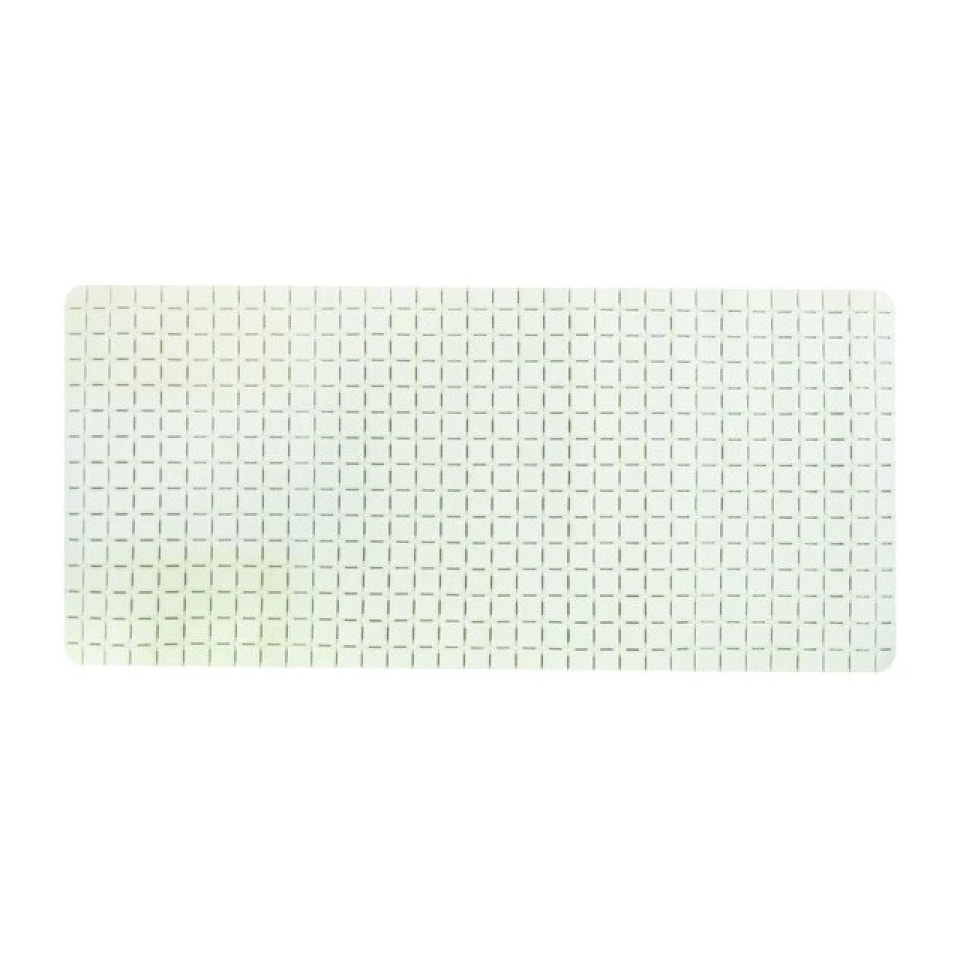 Tapis Fond de baignoire antidérapant Caoutchouc QUADRO 36x76cm Blanc MSV