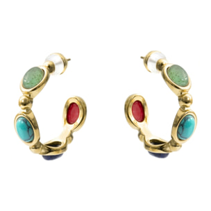 Pendientes Baelbo acabado oro amarillo 18k