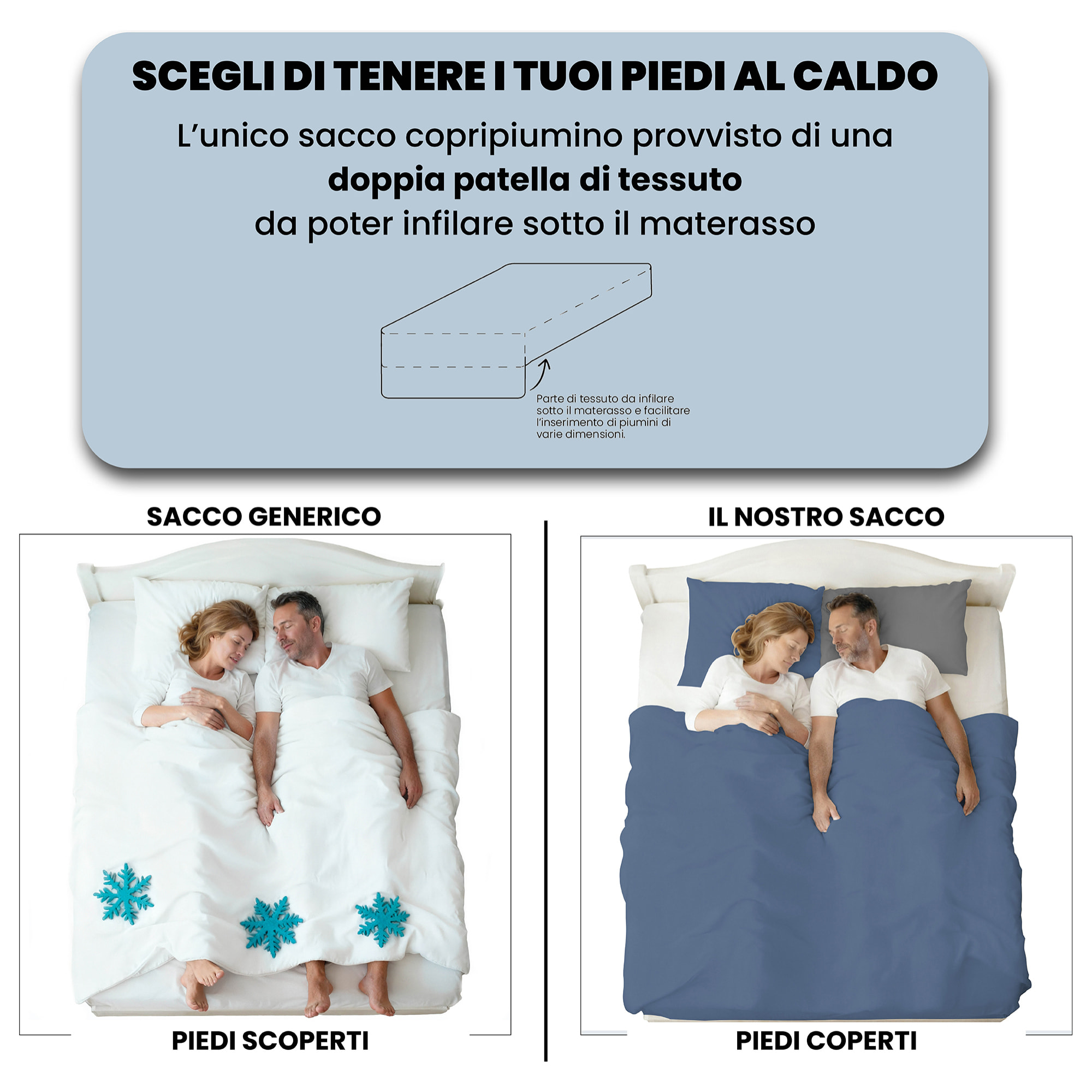 PARURE COPRIPIUMINO NATURAL COLOR MATRIMONIALE - 100% COTONE MADE IN ITALY