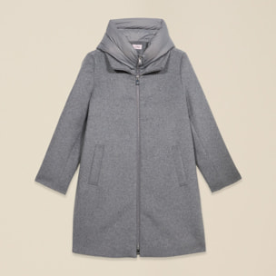 Oltre - Cappotto misto lana con inserti in nylon - Grigio