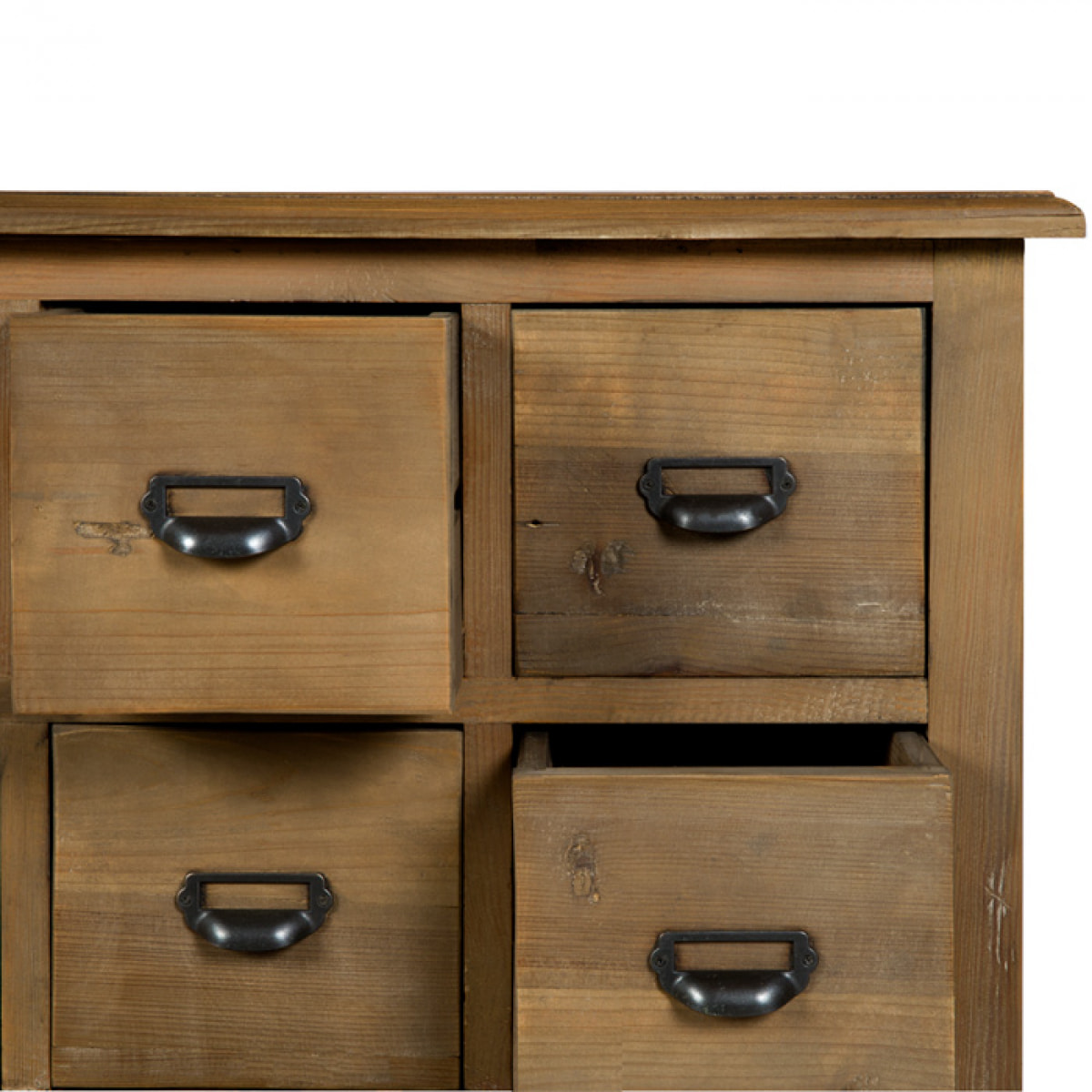 Buffet en bois recyclé 18 tiroirs - Miramas