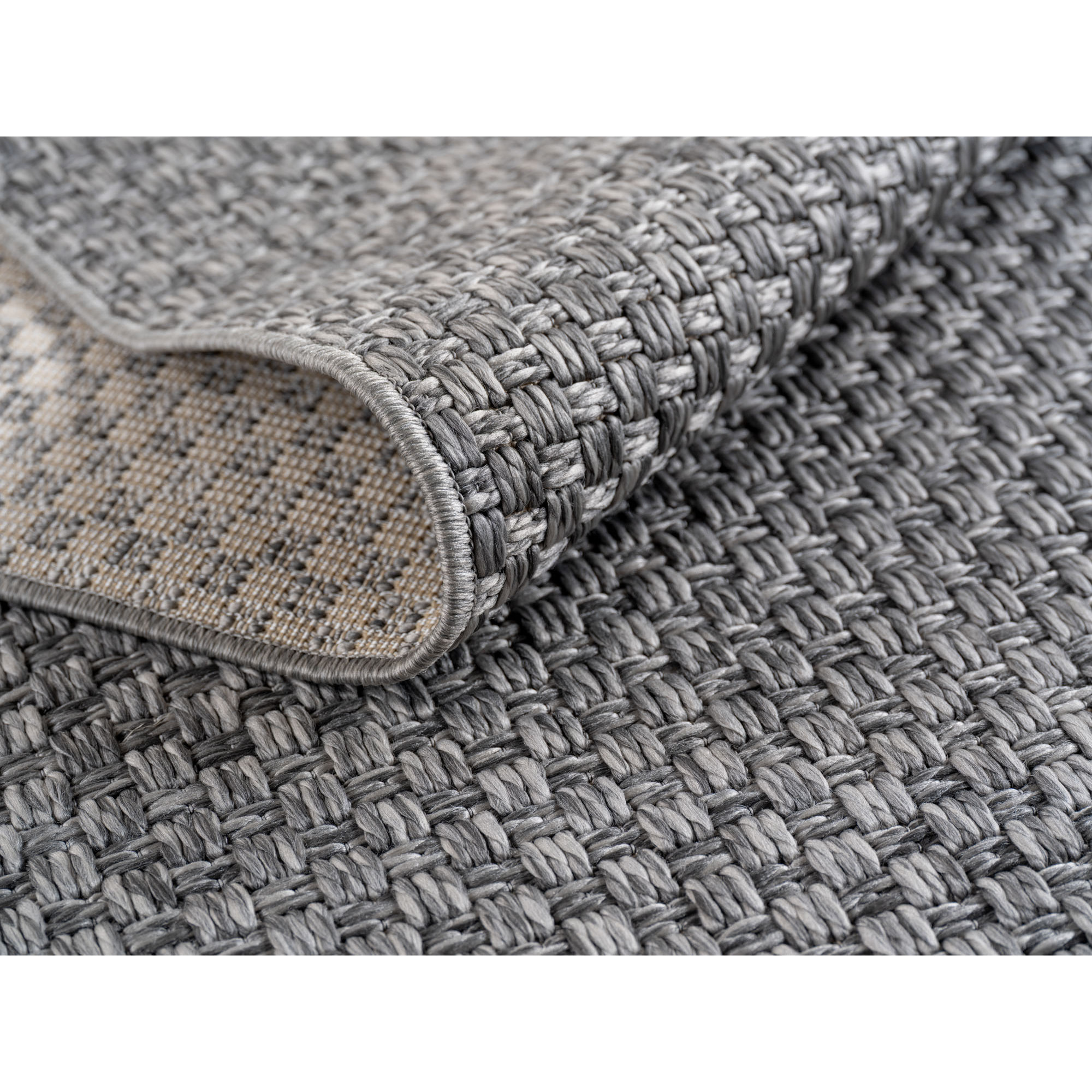 NEREA - Tapis intérieur/extérieur gris, design chic