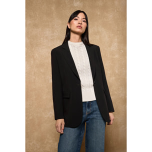 Blazer nero abbottonato con particolari Polo Club