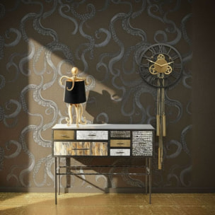 Lampe pieuvre dorée et noire 60cm Kare Design