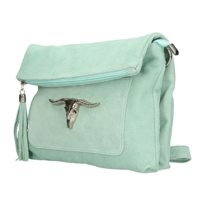 Borsa a tracolla da donna In Vera pelle Made in Italy 28x22x5 cm