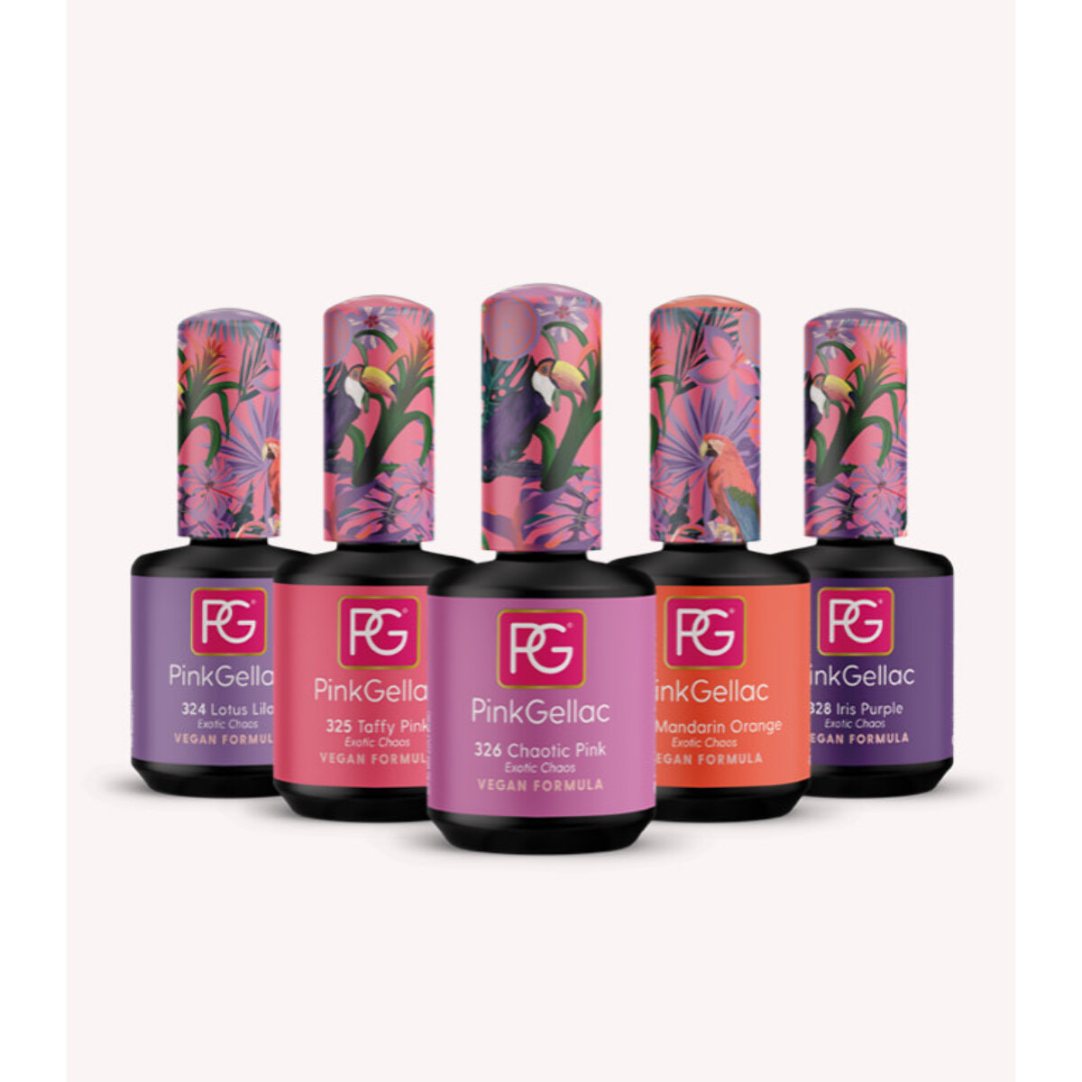 Set vernis semi-permanent - Exotic Chaos - 5x 15 ml