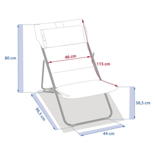 Chilienne de jardin empilable pliable Mirael café