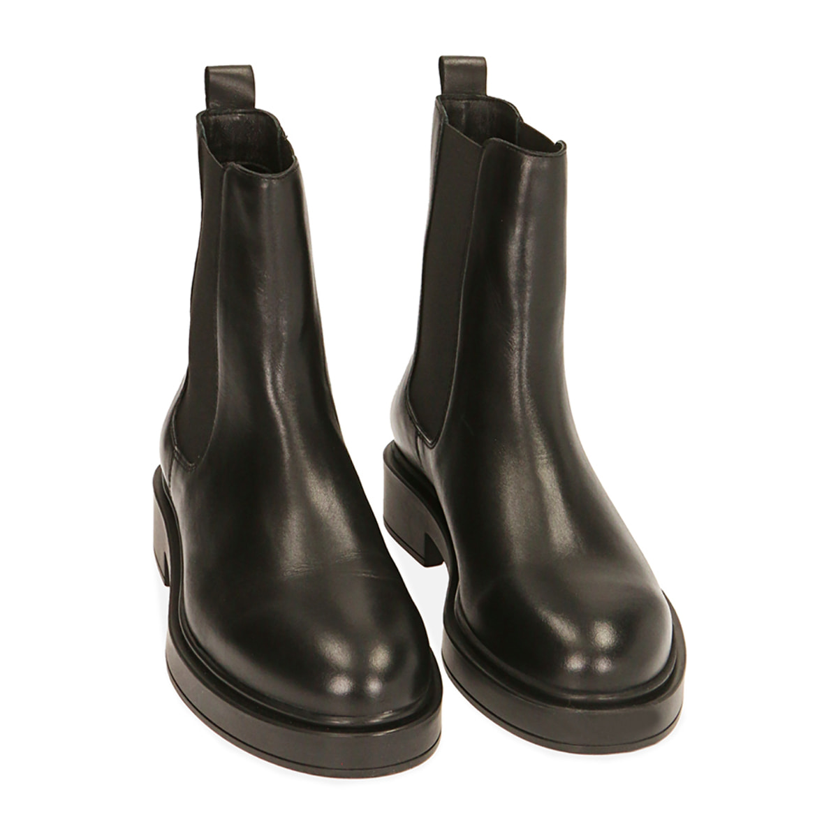 Botines Chelsea de cuero negro