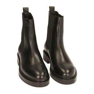 Botines Chelsea de cuero negro