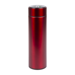 Termo sportivo da 500ml con indicatore di temperatura intelligente. Bottiglia d'acqua isolata sottovuoto, fino a 12 ore di mantenimento del calore.