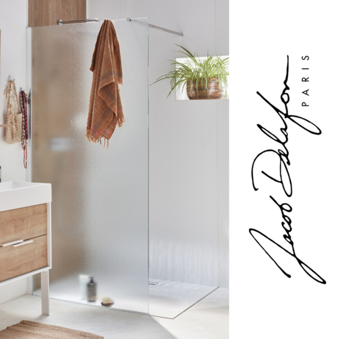 Paroi de douche Contra textile 90cm + kit profilé Chromé