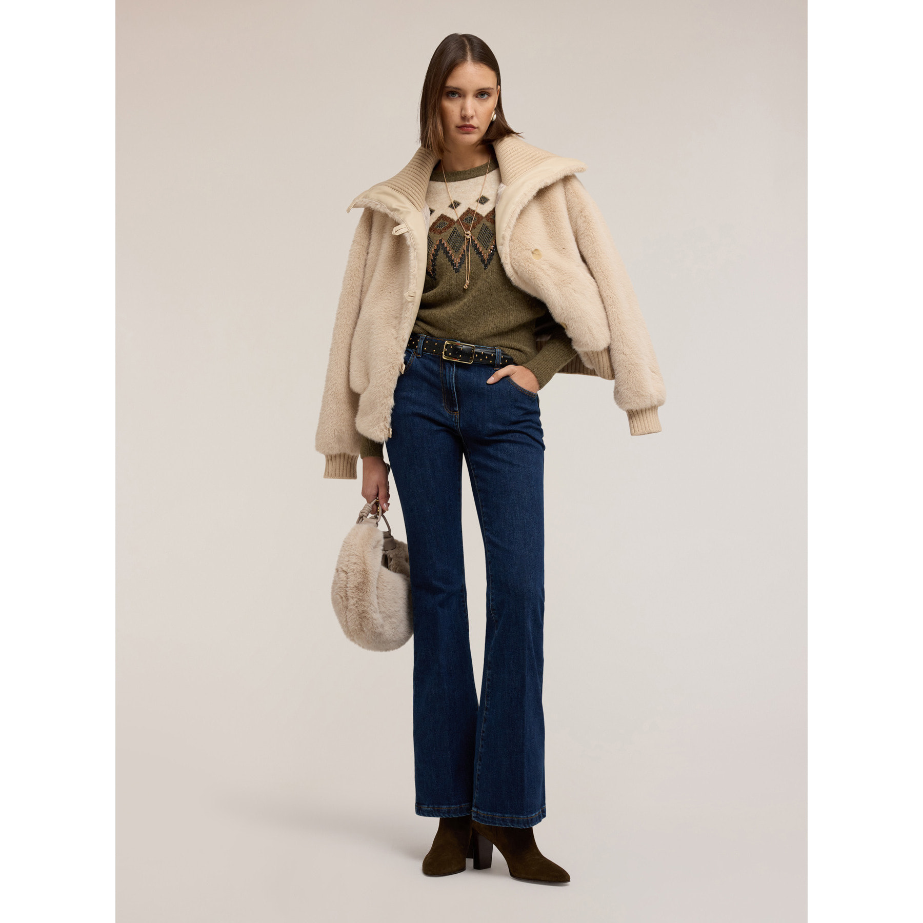 Motivi - Jeans acampanados push-up Elle - Azul