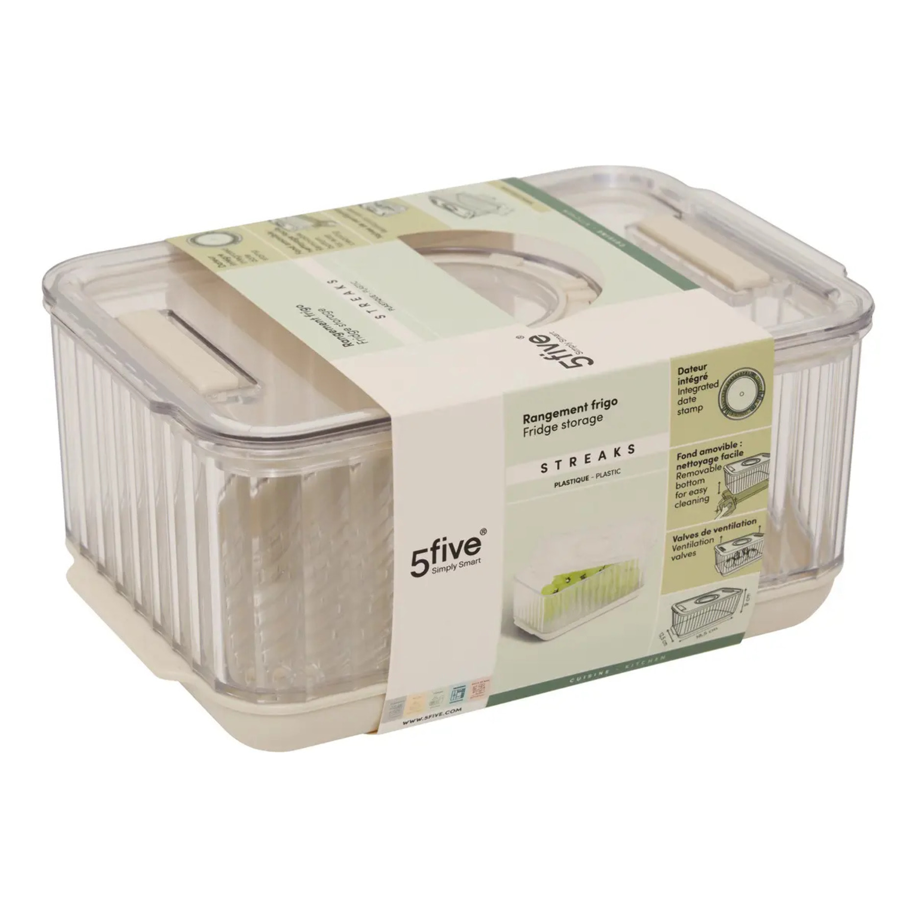 Organiseur réfrigérateur Streaks transparent