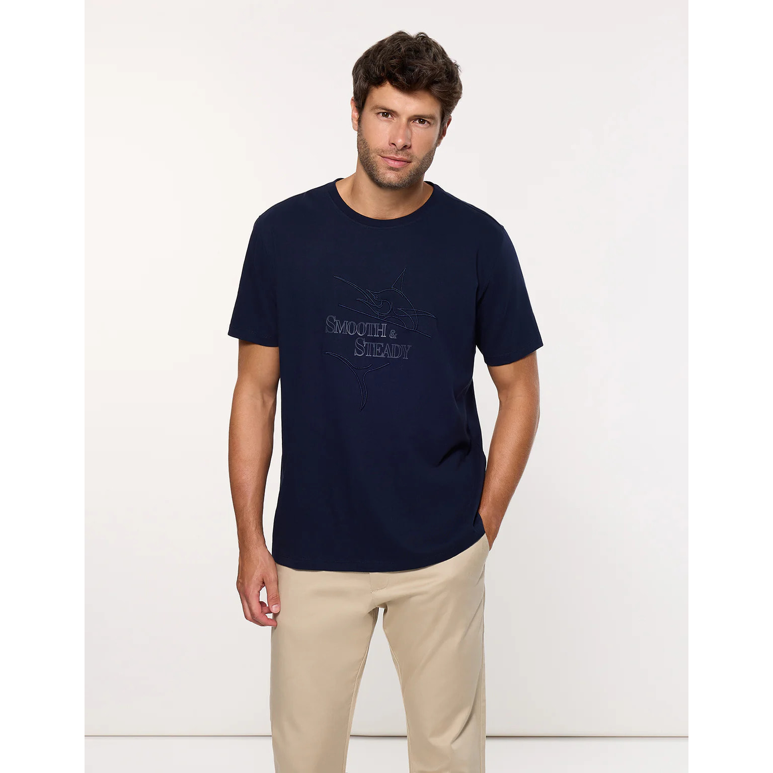 Camiseta Manga Corta Azul Marino - Steady